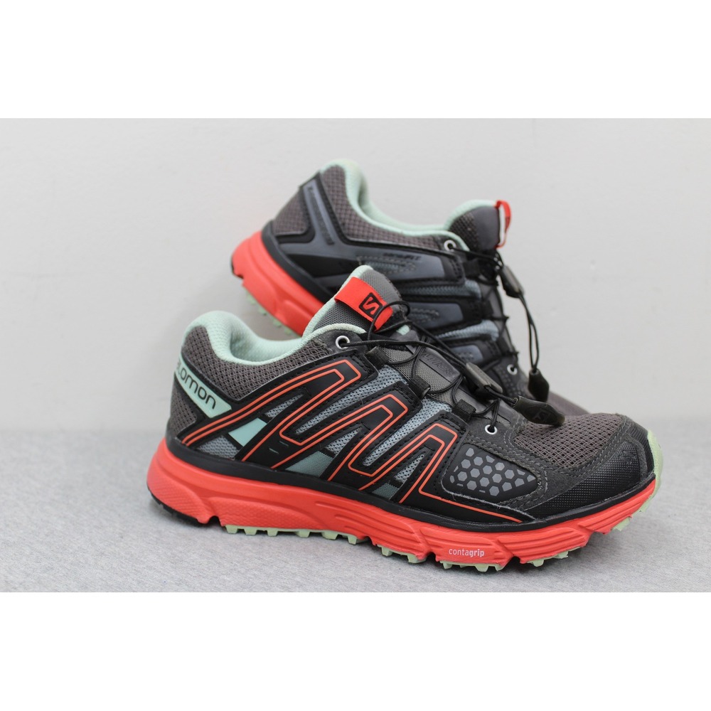 Salomon Shoes Mens 6 Grey X-Mission 3 Trail Running Sneakers 404738 Low Top